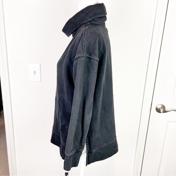 Athleta Sweatshirt Women's Small Mock Funnel Neck Black Pull Over Workout Casual - Picture 4 of 9